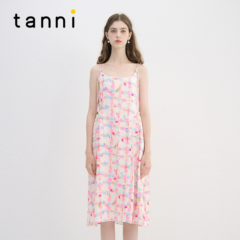 tanni氛围感法式浪漫吊带连衣裙