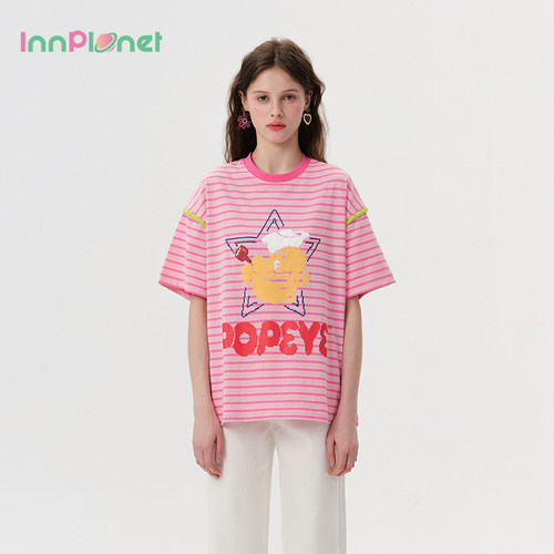 innplanet大力水手梦幻撞色T恤