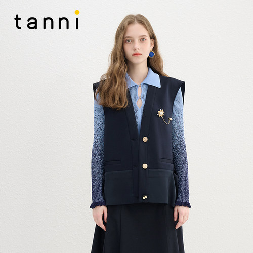 tanni时髦百搭简约廓形西装马甲