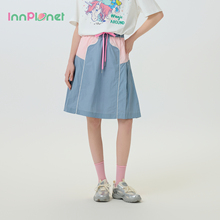 innplanet25夏新款抽绳宽松休闲运动工装半身裙PO11SK043A