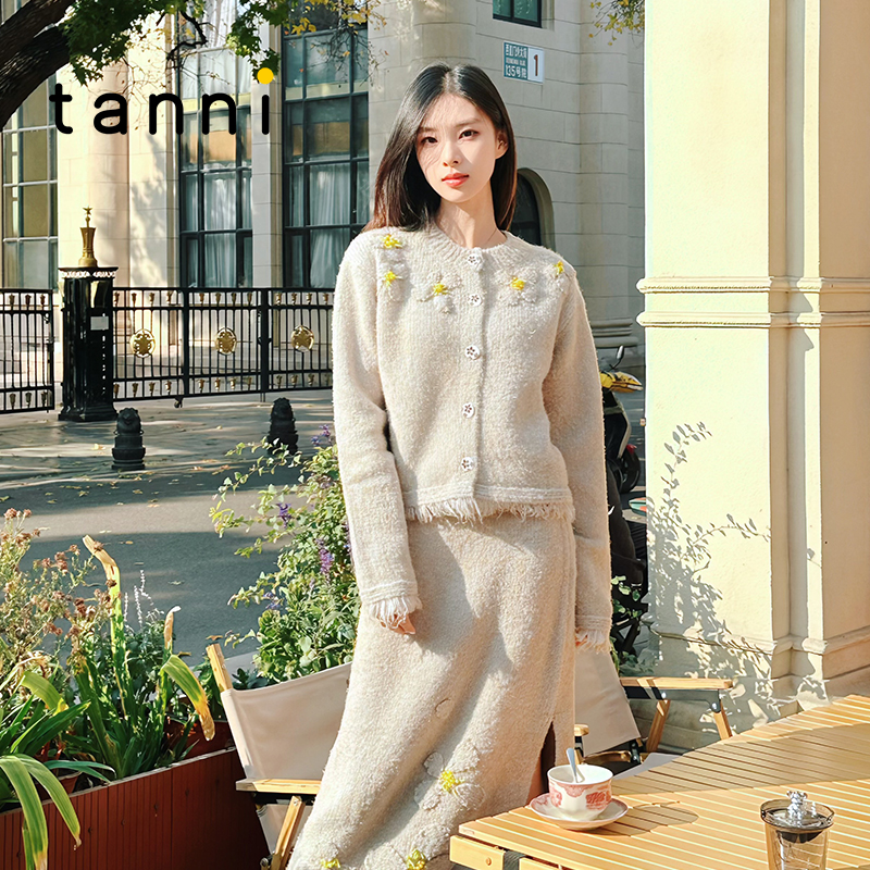 tanni浪漫优雅针织衫半身裙