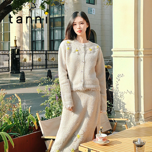 半身裙套装 针织衫 TN31KN607A 温柔气质浪漫优雅显瘦套装 tanni新款