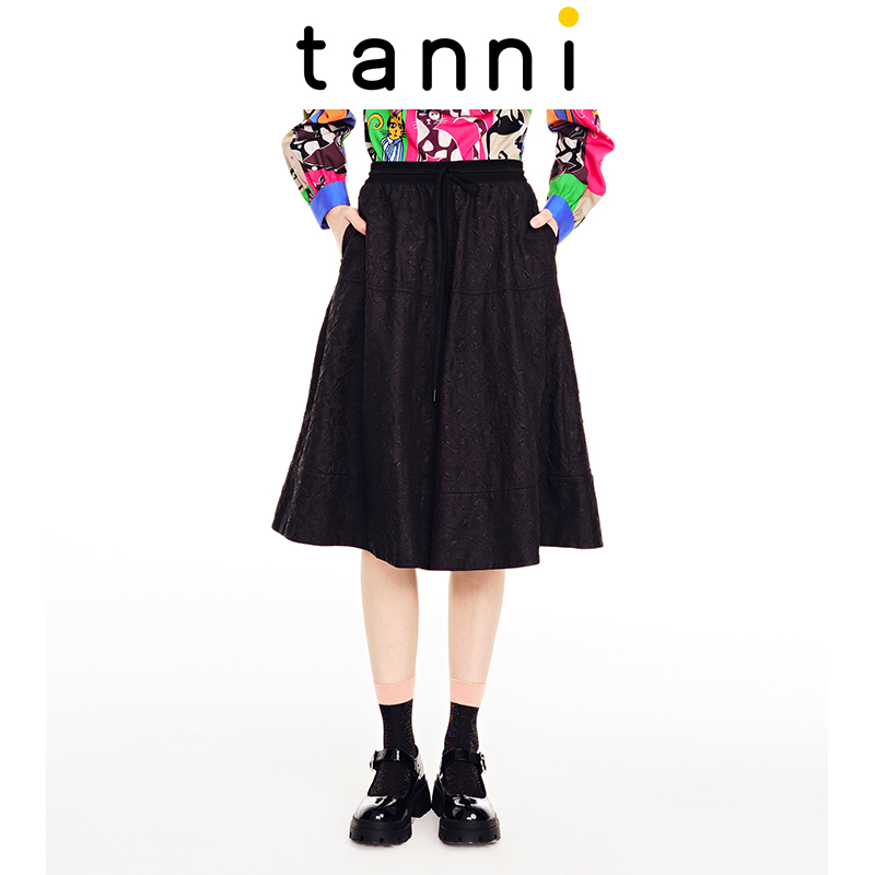 tanni通勤百搭A版阔腿七分短裤