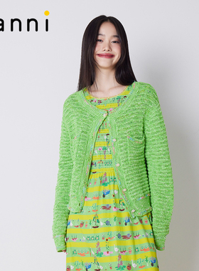 tanni新款休闲百搭气质设计感小香风针织开衫TM11KN062A