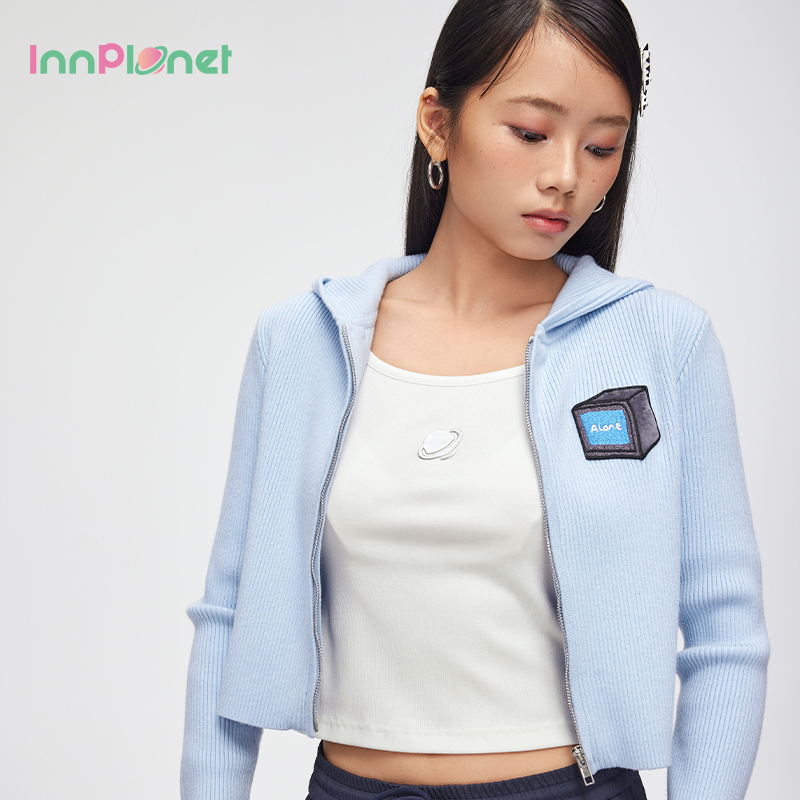 innplanet甜酷学院风百搭针织衫