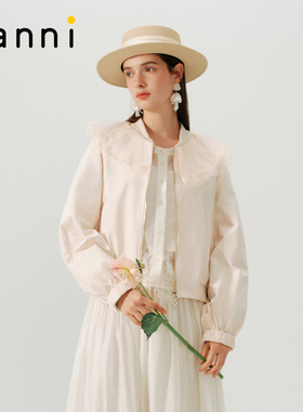 tanni新品减龄棒球服可拆卸领盐系少女廓形外套TN31OW012A