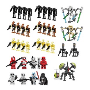男孩子益智多款星战战斗机器人士兵儿童拼装积木人仔玩具袋装