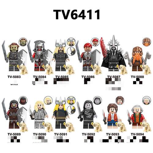 外贸货品TV6411指环王系列拼装益智积木人仔玩具袋装