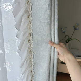 2025新款刺绣豆豆涤棉木耳荷叶边窗帘布帘装饰花边辅料9公分宽