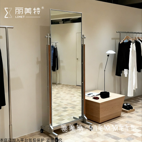 女服装店全身镜不锈钢落地显瘦镜