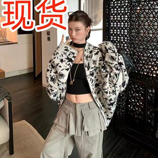 DULA好好家 耶鲁旧刊/双面织两面穿提花毛衣外套女秋宽松软糯上衣