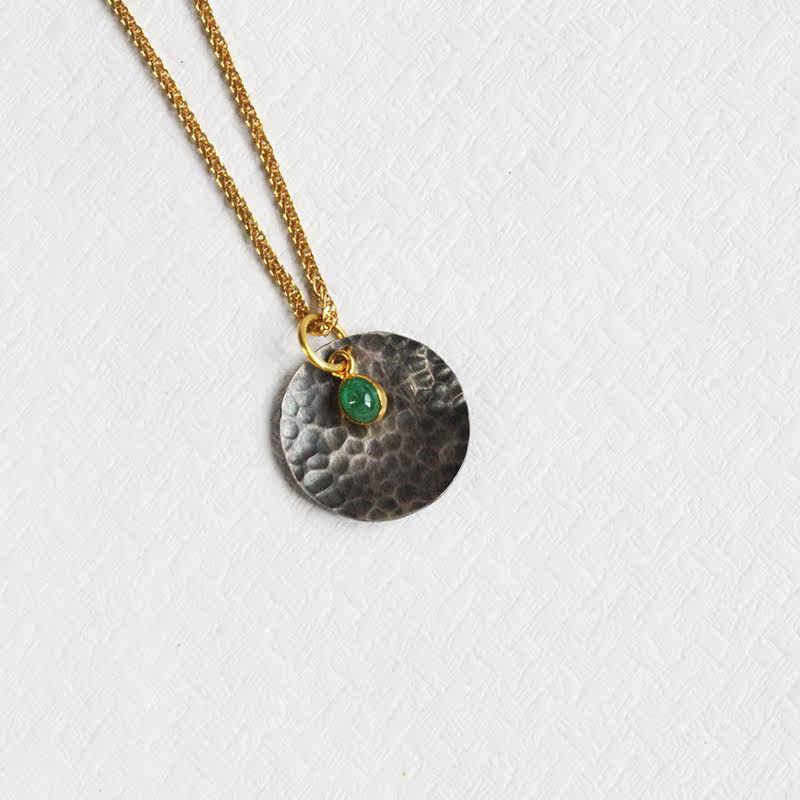 Near and Dear |Israel S925 Sufficient gold technology Retro personality Emerald Hammer Pendantin the Jewelry/Diamond/Jade/Gold , Gold jewelery (New) , Choker  category - from Buy2taobao.com to provide professional Taobao agent buy service