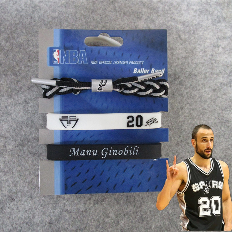 吉诺比利手环篮球球星签名运动腕带科比库里nba情侣送男友礼物