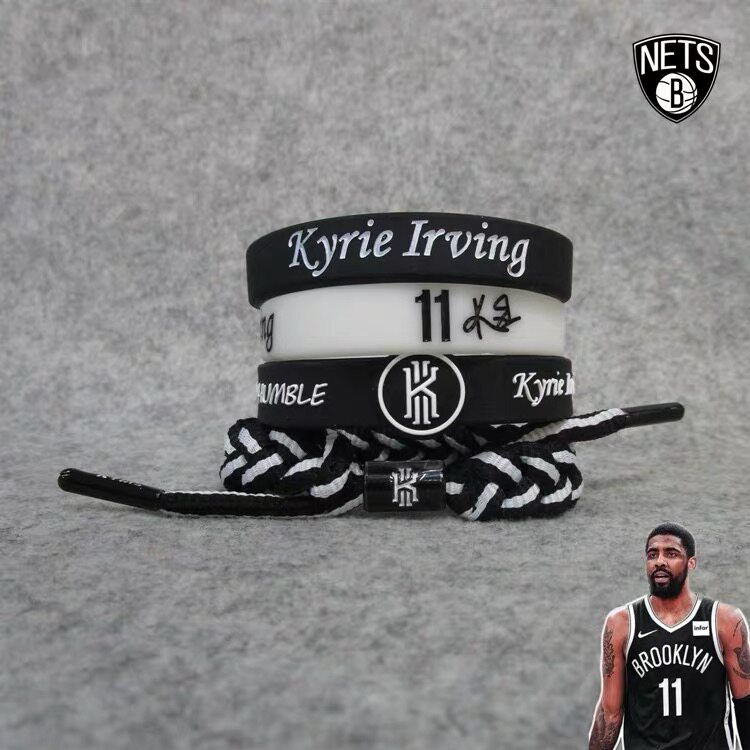 nba篮球篮网欧文11号全系列硅胶手环手链 织带金属搭扣划扣可调节
