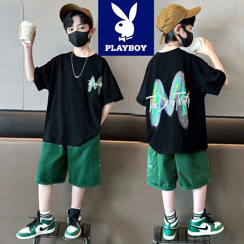 花花公子男童夏装套装2026新款