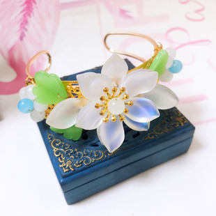 手工花朵镯子汉服手链 诛仙碧瑶衍生周边饰品