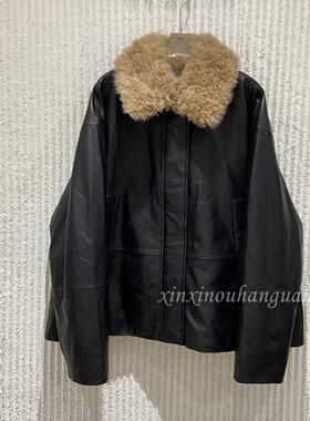 欧洲站2026冬季新款百搭可拆毛领休闲白鹅绒羽绒服皮衣外套171653