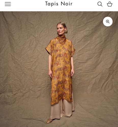真丝成分 古董花色 宽松袍子 nana同款Tapis Noir