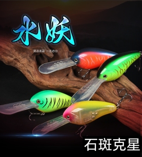 路亚石斑黑鲷红友海鲈摇滚小胖子深潜小胖crank海钓假饵35克