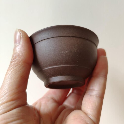一厂纯紫砂无釉60cc圆润品茗杯