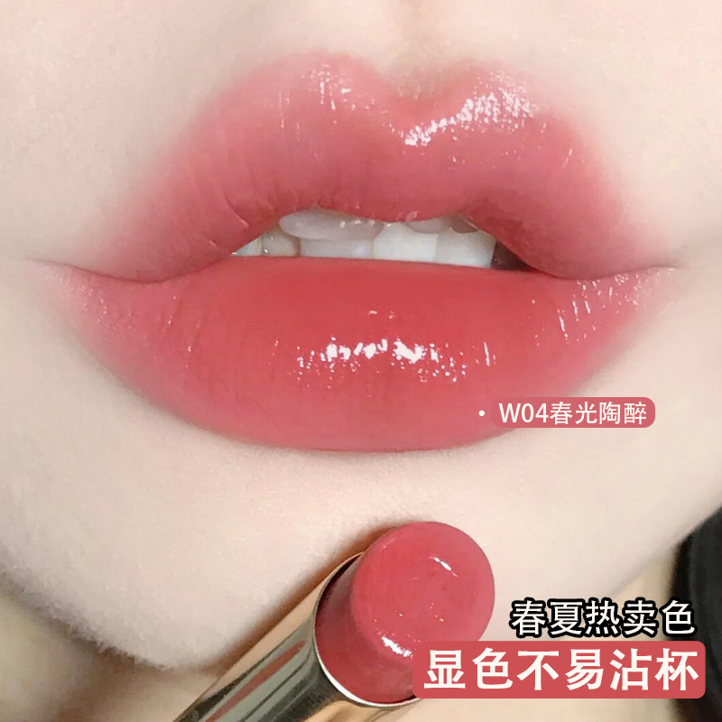 卡姿兰口红水光镜面唇釉低饱和裸色系不易沾杯显气色唇膏官方正品