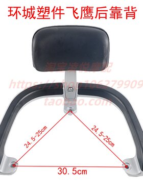 电动车环城塑件飞鹰电动车后货架靠背尾架铝合金扶手尾翼衣架靠垫