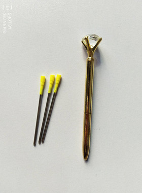 10支装 8.2cm金属旋转圆珠笔芯 高士铁笔芯 替芯金属笔芯 82mm