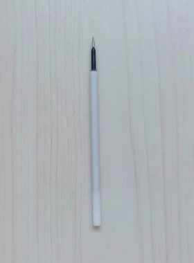 得力中性笔芯长11cm 0.38mm细笔芯适用于小米白色塑料按动签字笔