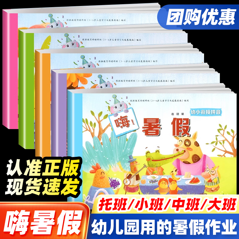 嗨暑假托升小暑假作业小升中幼小衔接拼音中升大整合教材大升学前幼儿园小班中班大班全套暑期培训班辅导书语文数学3-6岁儿童启蒙