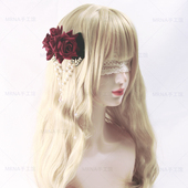 MRNA手工馆原创多色入洛丽塔侧边发夹流速玫瑰头饰直播个性 饰品