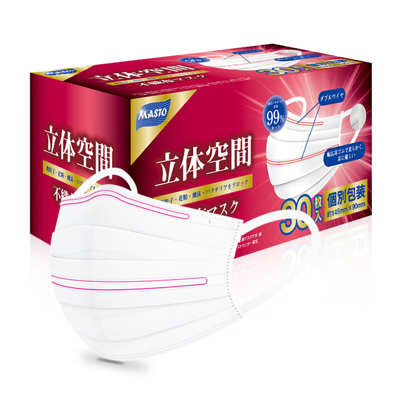 无纺布Masto儿童口罩独立包装