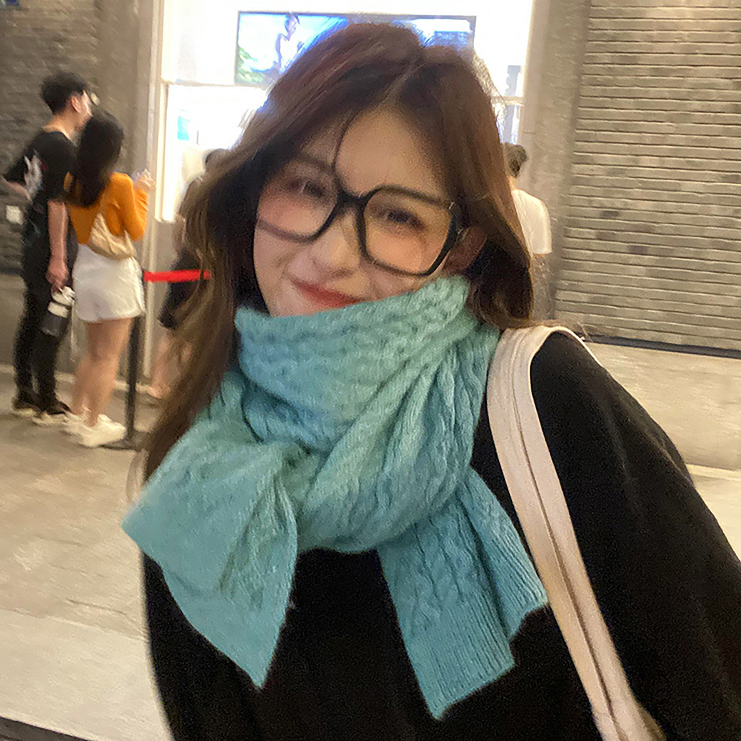 新款小麻花围巾女秋冬季韩版百搭针织加厚保暖可爱少女学生围脖男