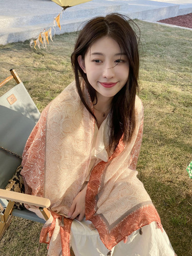 春秋夏花韩版女围巾丝巾
