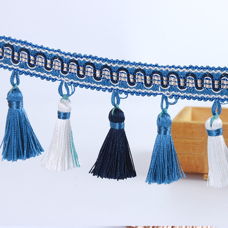 窗帘花边配件辅料抱枕装饰流苏吊坠吊穗美式小吊球花边12米一板