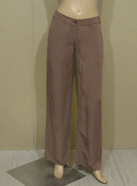 女装MAXSTUDIO样衣紫啡色休闲中腰长裤低价销售