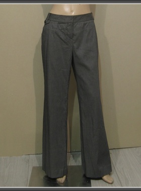 知名女装品牌Talbots灰色纯棉休闲长裤春夏季特大码欧版精致做工