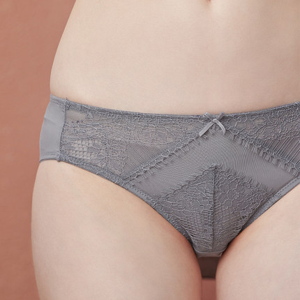 内裤女性感中腰纯欲蕾丝性感透气三角裤＜不支持7天无理由退货＞