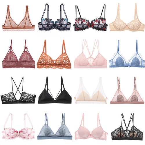 法式轻薄有钢圈内衣透气三角杯