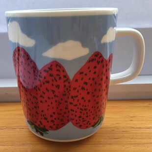 (上海仓现货) Marimekko Mansikkavuoret马克杯 草莓山