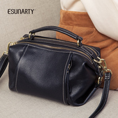 今年流行波士顿包包女2026新款 真皮手提枕头包女单肩斜挎小包 时尚