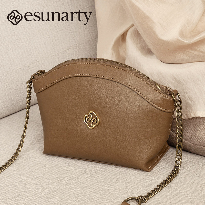 真皮贝壳包包女2026新款时尚迷你单肩斜挎包高级质感链条手机小包,箱包皮具/热销女包/男包,通用款女包,淘宝优惠券,粉丝福利购,淘宝优惠卷