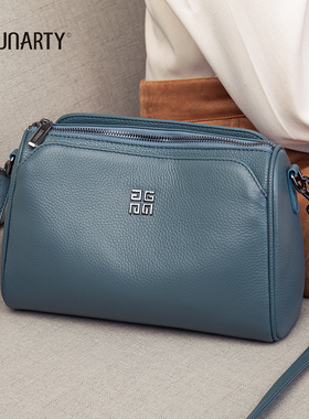 斜挎包包女士2025新款秋冬真皮头层牛皮多层单肩女式妈妈款小方包