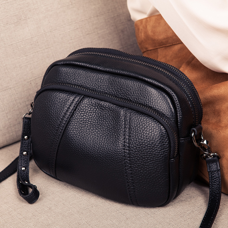 质感斜挎小包包女真皮单肩小方包