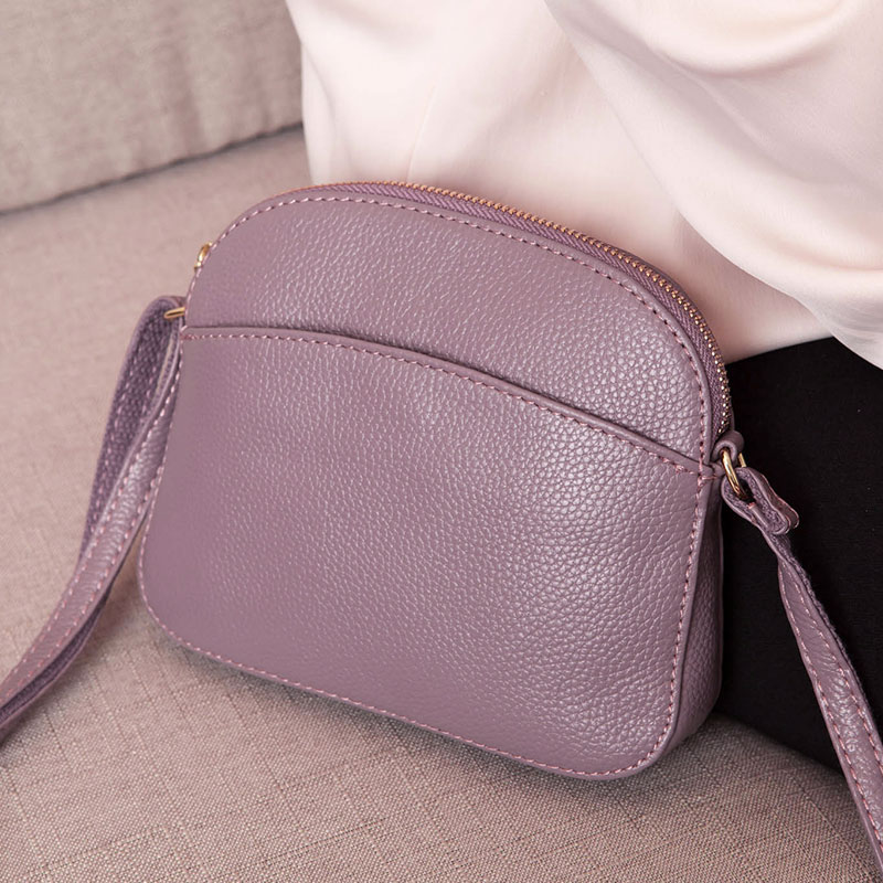 秋天小包包女2025新款时尚百搭真皮单肩小挎包女软牛皮斜挎贝壳包