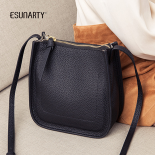 软皮小包包女单肩包洋气真皮斜挎马鞍包 潮时尚 女式 包包2025年新款