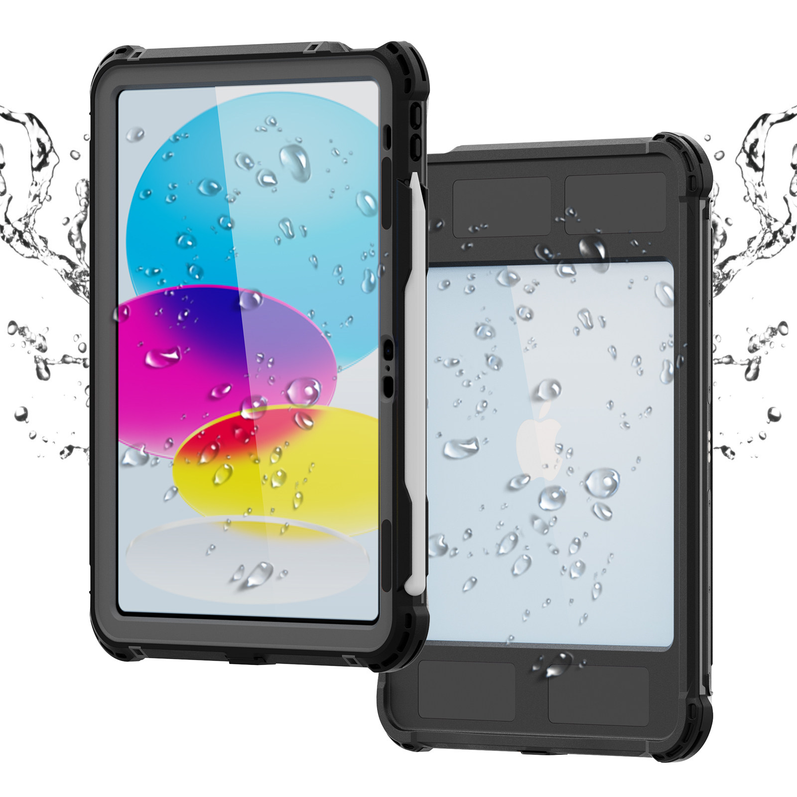 防水防尘适用iPad Pro 11寸三防iPad Air4/5 10/11 10.9寸苹果7/8/9平板电脑防摔外壳全包保护套浴室户外盒子