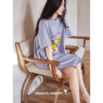 睡衣女夏季凉感莫代尔棉大码睡裙