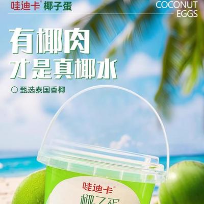 哇迪卡椰子蛋泰国椰子水椰肉椰青桶装清甜果汁香椰水网红甜品饮料