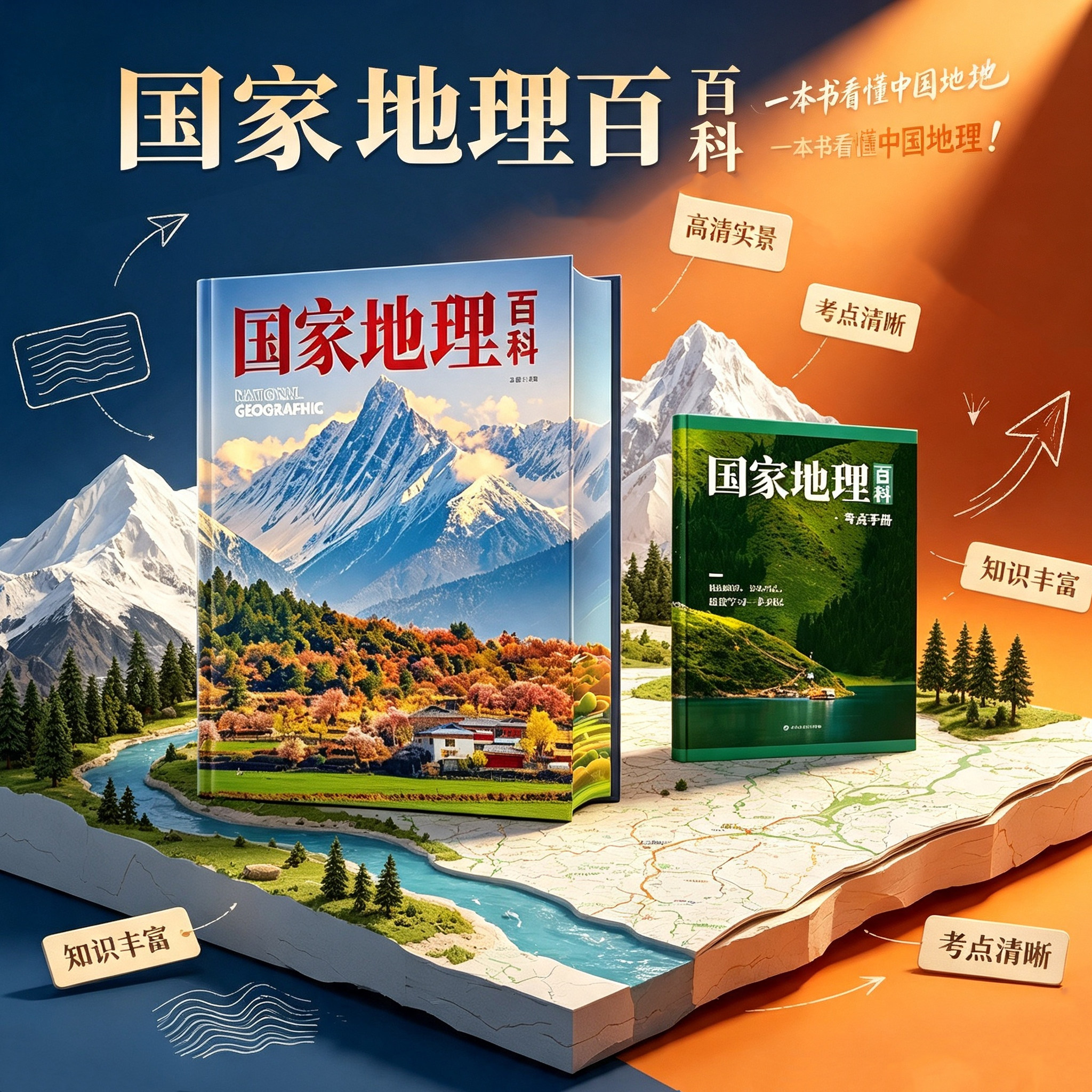 国家地理百科全书中国地理知识手册珍藏版彩图版给孩子的中国国家地理儿童青少年人文地理自然科普百科书籍少儿启蒙读物知识大全书