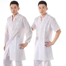 超轻薄夏季医用实验室白大褂短袖女薄款食品服工作服男医生医学生